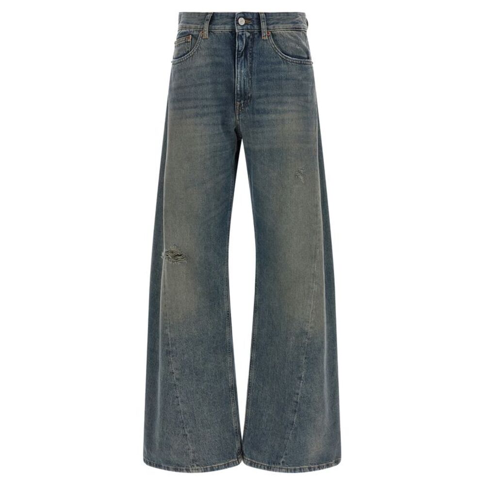 MM6 Maison Margiela Blue Cotton Jeans Women's Denim